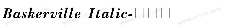 Baskerville Italic字体转换